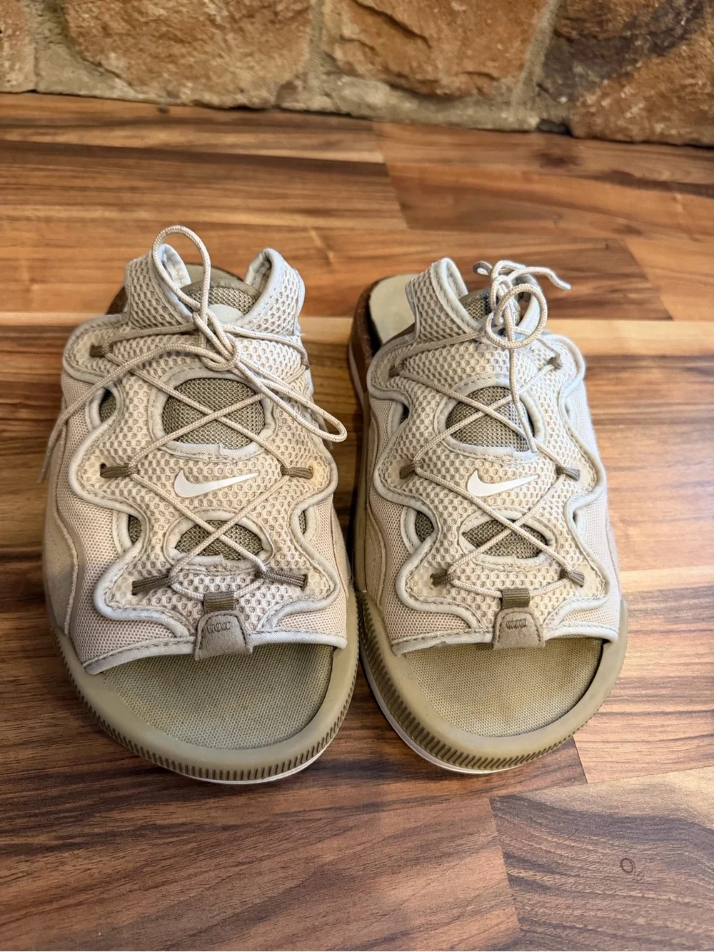 Nike Offline 2.0 Sandals Men’s Beige Tan Slip On Comfort Casual Slides Sz 7.5